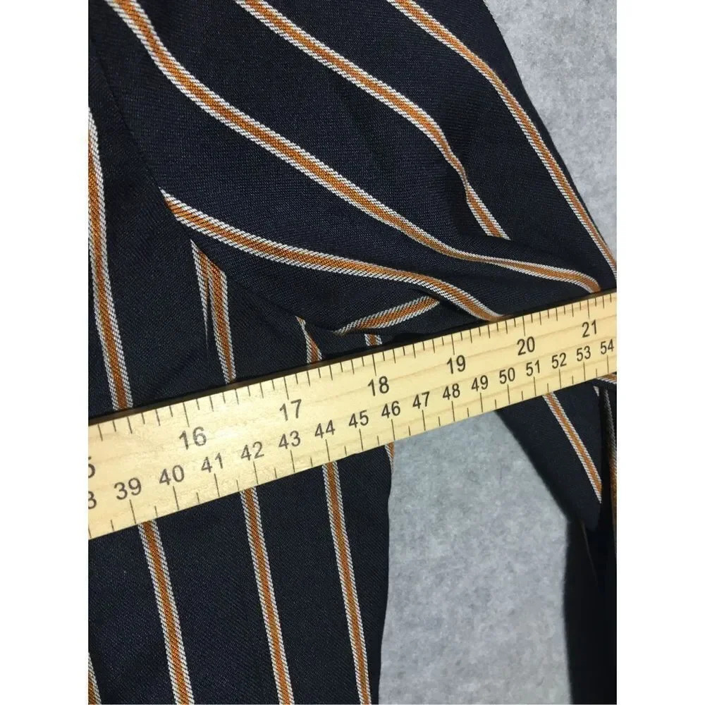 Womens NWT Charlotte Russe Blazer Jacket Navy Blue Striped Business Work Career - Picture 4 of 6